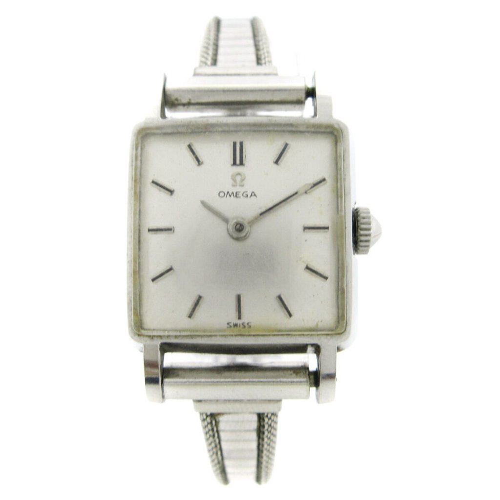 Omega Ladies ManualWinding Wristwatch Watch Stainless Steel